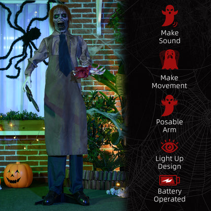 Life Size Outdoor Halloween Decoration Animatronic Chainsaw