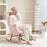 Rocking Chair, Modern Armchair with Backrest for Bedroom, Light Pink