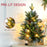 2 Pieces 2' Prelit Artificial Tabletop Christmas Trees, LED Display