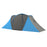 Large Camping Tent Tunnel Tent with 2 Bedroom and Living Area, 2000mm Waterproof, Portable with Bag for 4-6 Man, Blue