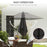 Patio Parasol Umbrella with Vent, Garden Market Table Umbrella Sun Shade Canopy with Piping Side, Grey