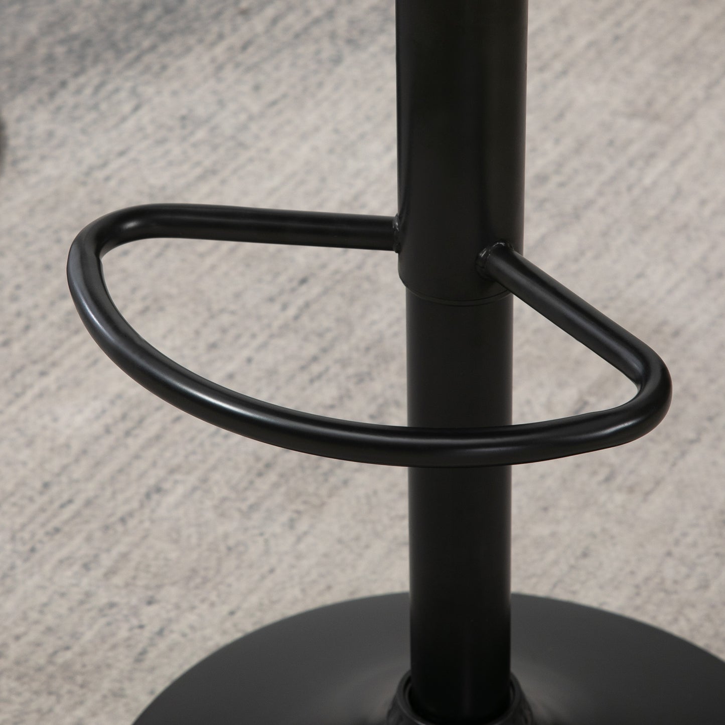 Modern Swivel Bar Stools Set of 2 Adjustable Height PU Bar Chairs Brown