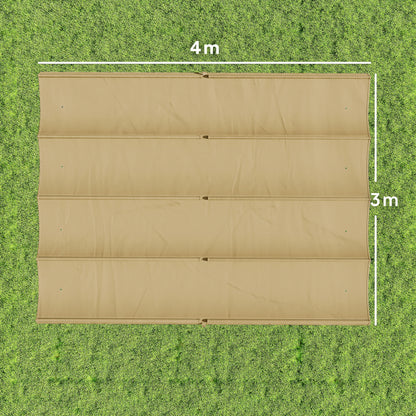 Retractable Pergola Canopy Only for 4 x 3 m Pergola, Khaki