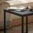 Modern Coffee Table Set Square Nest of Tables for Small Space Black