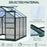 6x6ft Polycarbonate Greenhouse - Dark Green