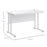 Computer Desk, Home Office Desk, Writing Table, 120x60x75cm Laptop Workstation with 2 Cable Management Holes, C Shaped Metal Legs, White