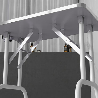 PawHut Foldable Dog Grooming Table Adjustable Arm 81x49x80 cm