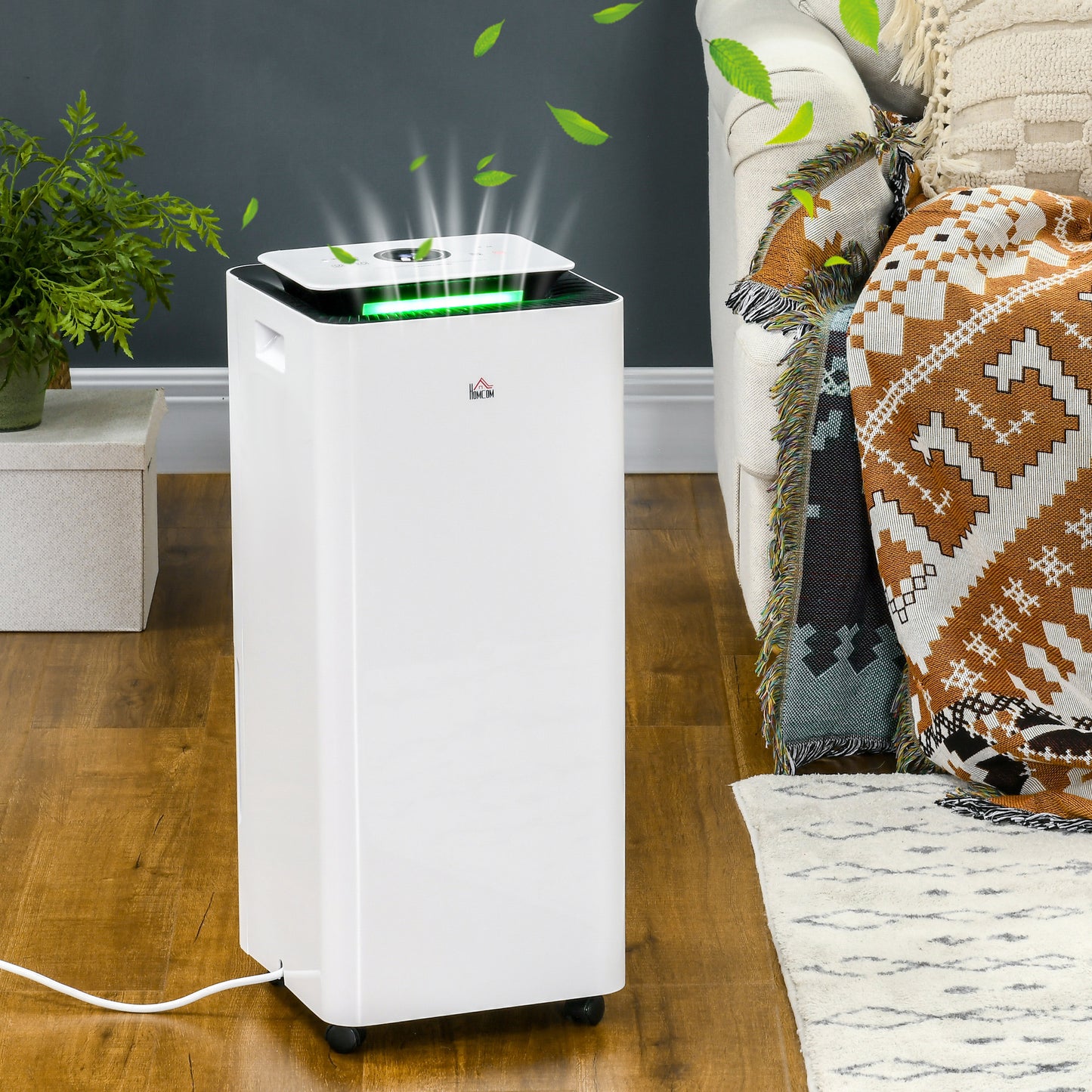 16L/Day Protable Quiet Air Dehumidifier with Purifier, Timer, 5 Modes