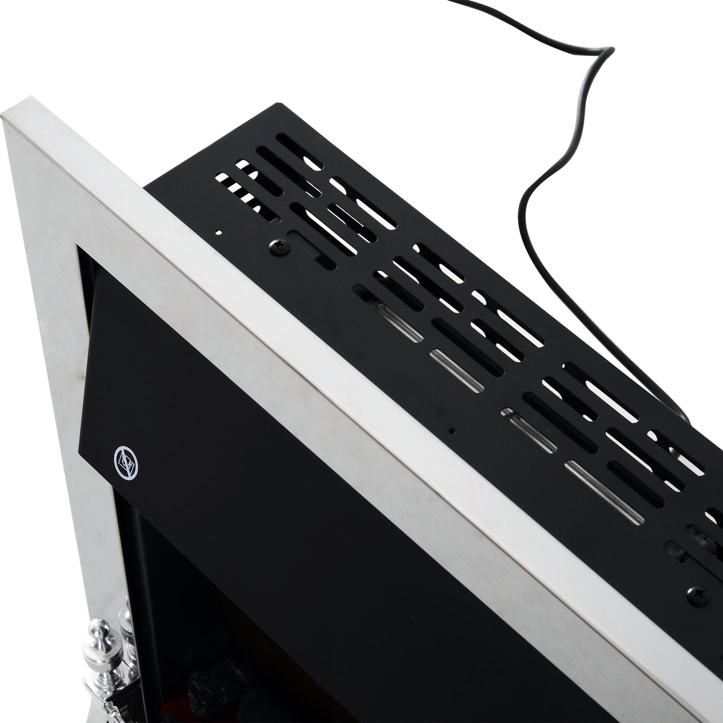 Electric Fireplace 1 & 2KW LED Fire Remote Control Heater Silver