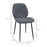 Velvet Dining Chairs Set of 2, 2 Piece Dining Room Chairs with Backrest, Padded Seat and Steel Legs, Grey