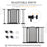 74-105 cm Pet Safety Gate Barrier Stair Pressure Fit with Auto Close and Double Locking for Doorways, Hallways, Black