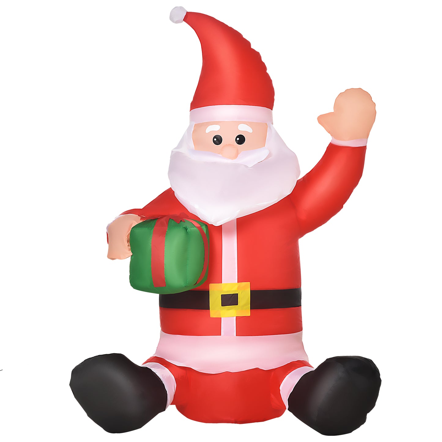 4ft Lighted Inflatable Santa Claus with Gift Box Christmas Outdoor
