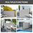 Side Awning Retractable, Privacy Screen, 400x160cm, Light Grey