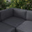 5 PCs Garden Sofa Set w/ Cushions, Aluminium Furniture Sets, Grey