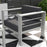 5 PCs Garden Sofa Set w/ Cushions, Aluminium Furniture Sets, Grey