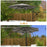 3(m) Convertible Cantilever Parasol and Centre-post Garden Parasol with Cross Base, 360 Rotation Banana Parasol with Crank Handle