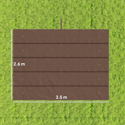 3.5x2.6 m Pergola Cover Replacement for 4x3 m Frame, Brown