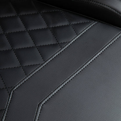 Racing Gaming Chair Faux Leather Gamer Recliner Home Office, Black