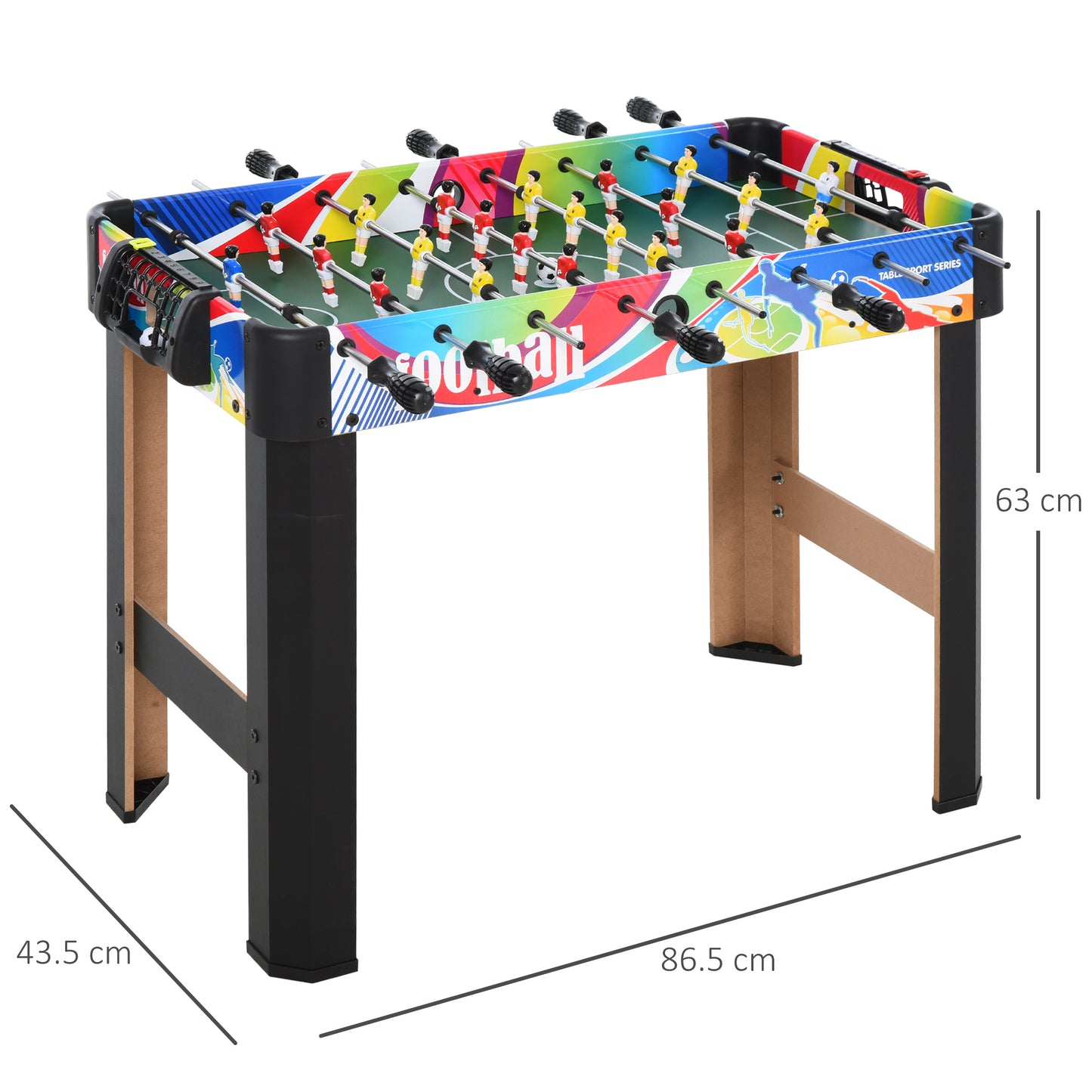 2.8FT Football Table Competition Sized for Indoor, Game Room, Bars
