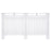 Slatted Radiator Cover Painted Cabinet MDF Lined Grill in White (152L x 19W x 81H cm)