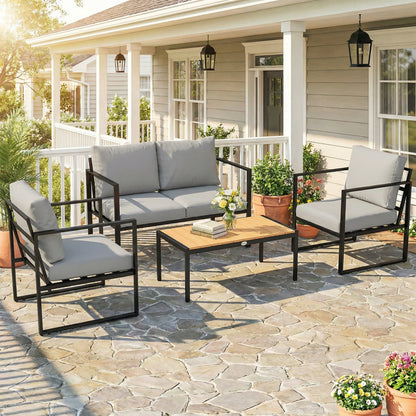 Outdoor Garden Furniture Set, 4 Piece Patio Furniture