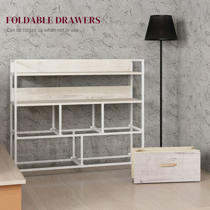 Bedroom Chest of Drawers 5 Drawer Dresser w/ Shelves, Natural