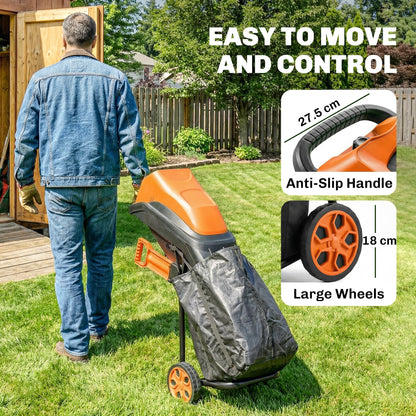 2500W Electric Wood Chipper with 45L Collection Bag