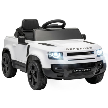 Land Rover Defender Licensed 12V Kids Ride on Car w/ Remote, White