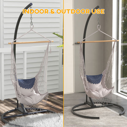 Hammock Chair Stand w/ Round Base, C Swing Stand Only, Black