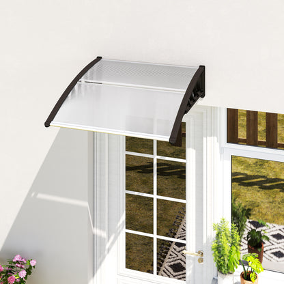 Door Canopy Outdoor Awning Rain Shelter for Window Porch, Clear