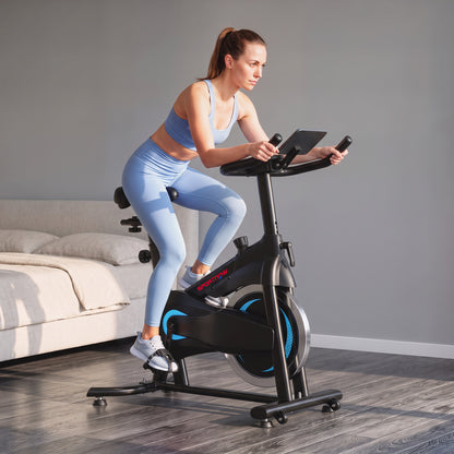 Magnetic Exercise Bike with 6kg Flywheel and Bluetooth App Connectivity - Black