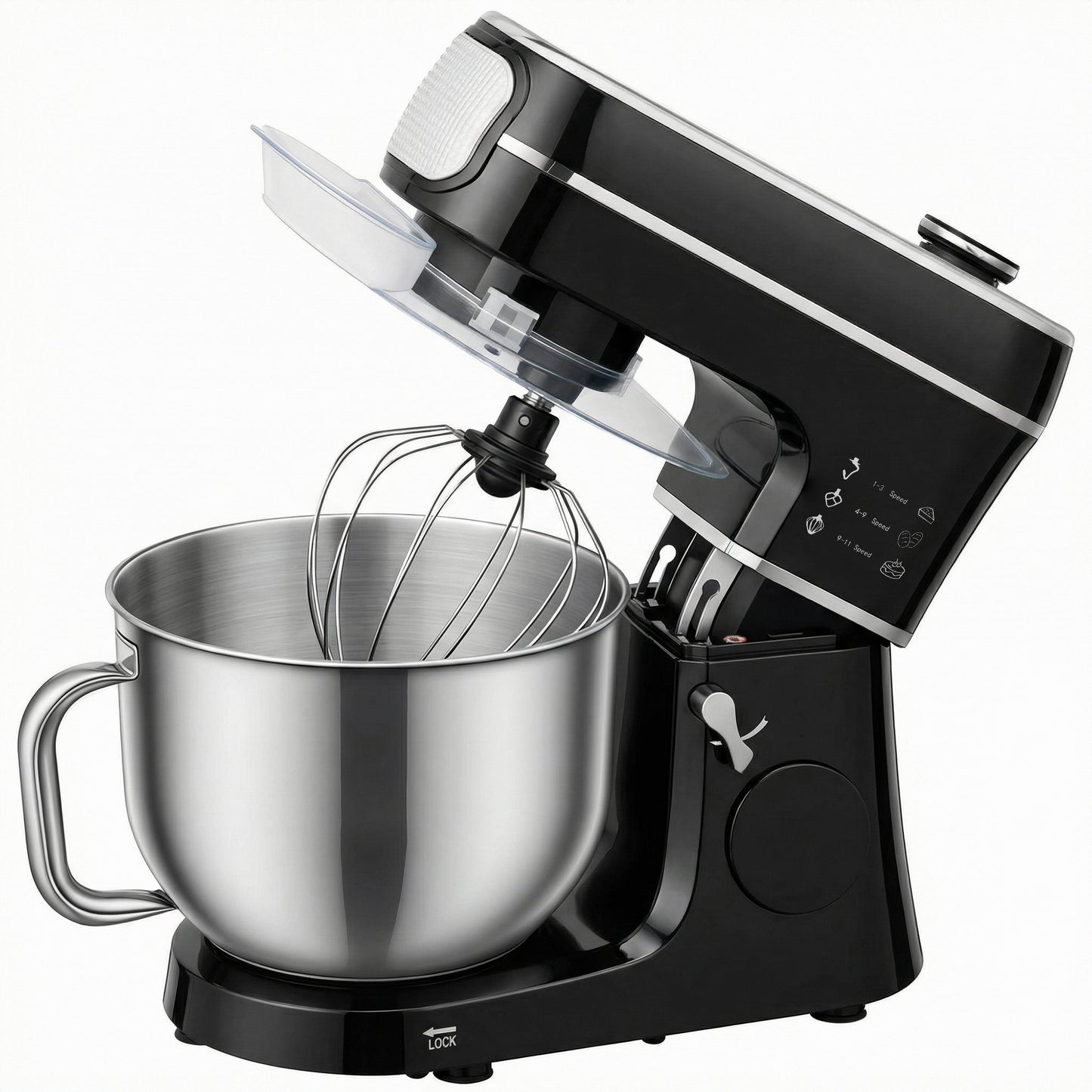 6L 1400W Stand Mixer with 11 Speeds & Fermentation Function, Black