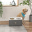 Stainless Steel Raised Dog Bowls, with 21L Storage Drawer for Large Dogs, Grey