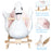 Swan Rocking Horse Kids Wooden Ride On Plush Toy w/ Music