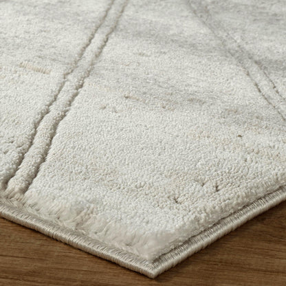 Novu Modern Abstract Rug with Velvet Touch Elegant Metallic Accents Mirage Design - 2 Colours Available