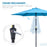 2.7M Patio Tilt Umbrella Sun Parasol Outdoor Garden Sun Shade Aluminium Frame with CrankÔºàBlueÔºâ