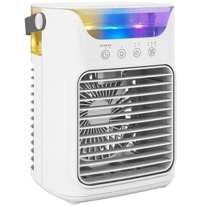 4-in-1 Mini Air Cooler, Portable Air Conditioner for Bedroom, White