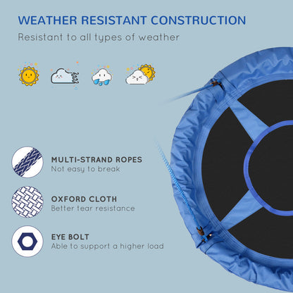 Round Swing Kids Game Spin Rope Playground Steel φ100cm Playroom