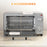 Mini Oven 9L Countertop Electric Grill w/ Temp Timer Control 750W Silver