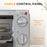 Mini Oven 9L Countertop Electric Grill w/ Temp Timer Control 750W Silver