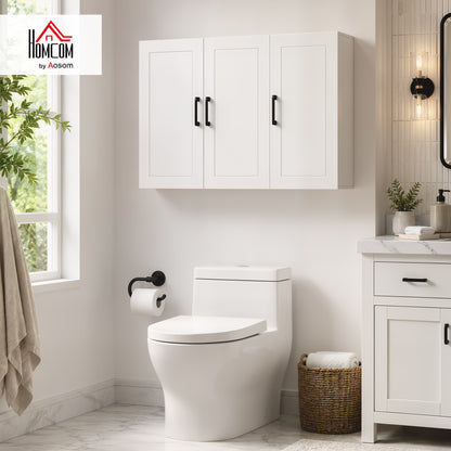 Wall Mounted Bathroom Cabinet with Adjustable Shelves, White