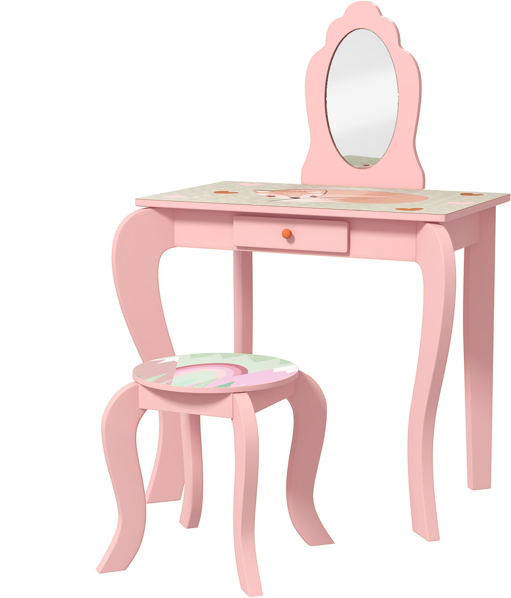 strapless open back dress ZONEKIZ Kids Dressing Table with Mirror and Stool, Girls Vanity Table –  QuidsIn Superstore