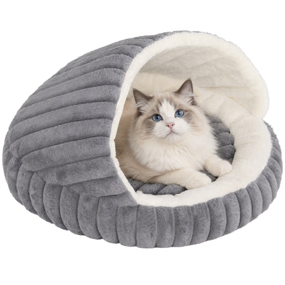 Cat Bed for Indoor Kittens, Cat Cave House with Non-Slip Bottom