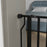 Extra Wide Dog Safety Gate, with Door Pressure, for Doorways, Hallways, Staircases - Black