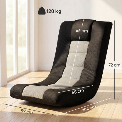 Folding Floor Chair, Floor Sofa with Adjustable Backrest, Wide Seat