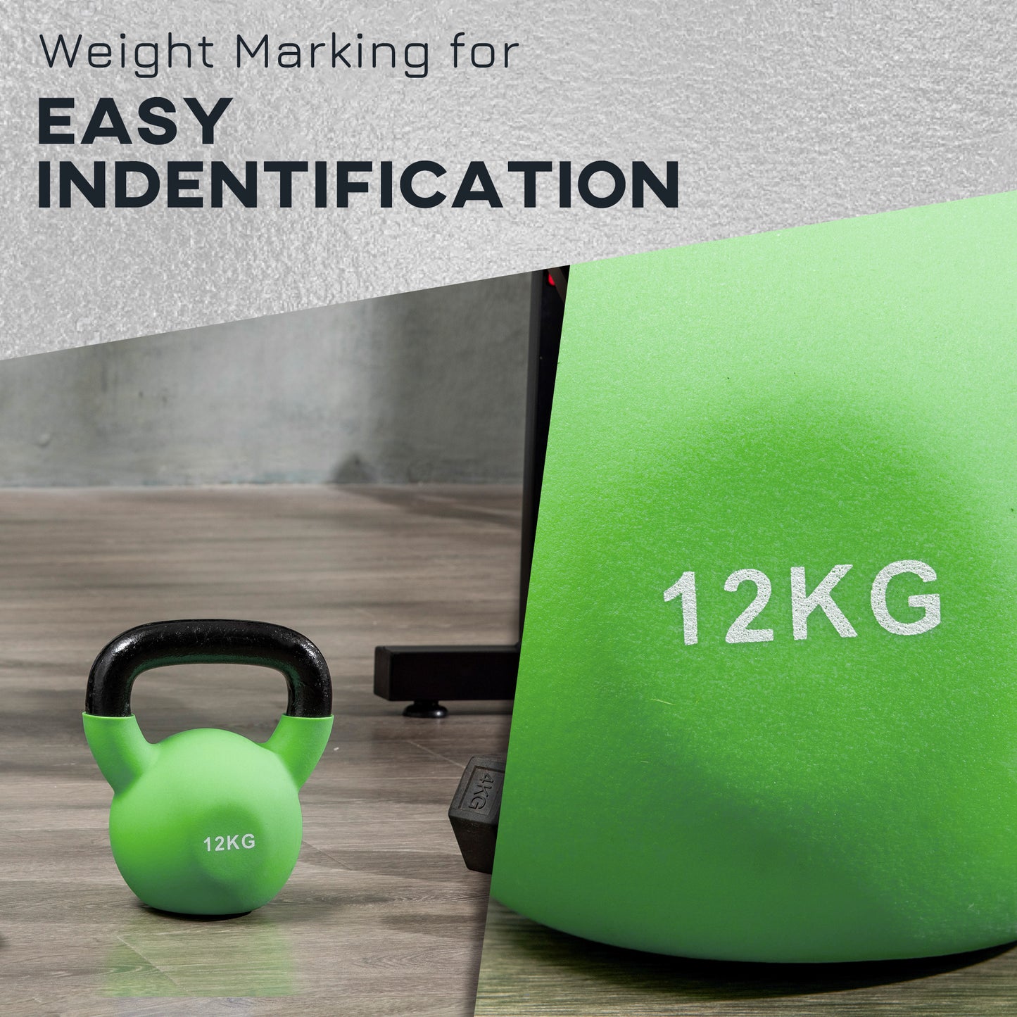 12KG Kettlebell with Soft Body and Non-Slip Handle, Green