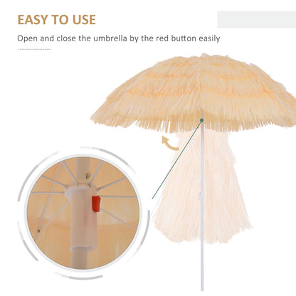 Garden Patio Hawaii Beach Sun Umbrella Sunshade Outdoor Folding Tilting Parasol