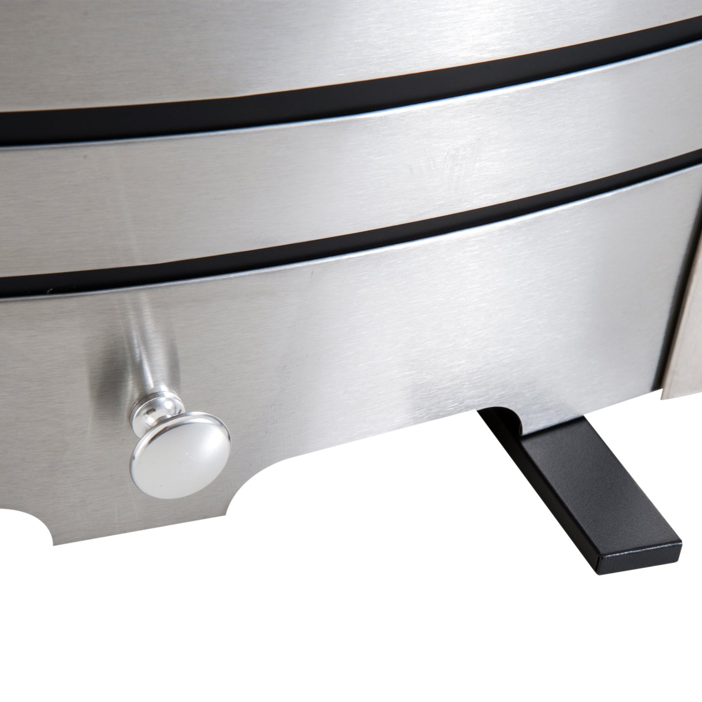 Electric Fireplace Stainless Steel 2KW Heater LED Fire Flame Silver