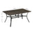 Six-Seater Steel Garden Table, with ⌀41mm Parasol Hole - Wood-Effect