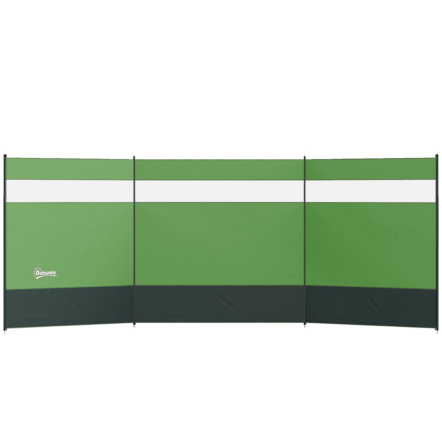 Camping Windbreaks with Clear Windows , 440 x 140cm, Army Green